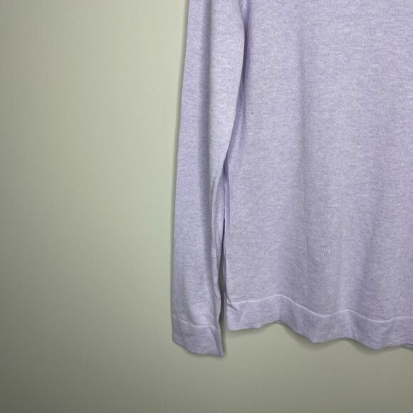 J.CREW Sweater Women Small Teddie Pullover NEW Purple Cotton Lightweight L1561 - Picture 4 of 15